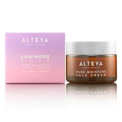 Alteya Organics Pure Moisture Face Cream Rose & Mullein 50ml with packaging