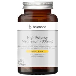 Balanced High Potency Magnesium 300mg Capsules 30