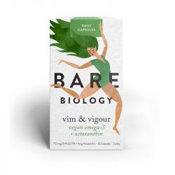 Bare Biology Vim & Vigour Vegan Omega-3 & Astaxanthin Caps 60