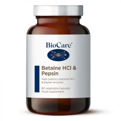 Biocare Betaine HCL & Pepsin Capsules 90