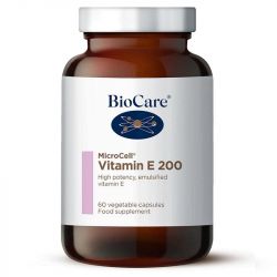 BioCare MicroCell Vitamin E 200iu 60 vegetable capsules