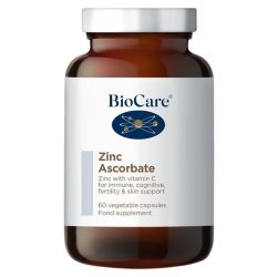 BioCare Zinc Ascorbate Capsules 60