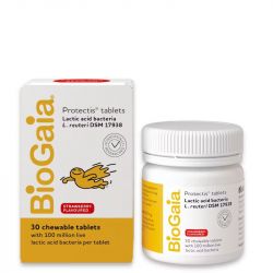 Biogaia Protectis D+ Chewable Strawberry Tablets 30