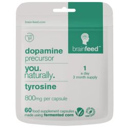 Brain Feed Dopamine Precursor Tyrosine 800mg Capsules 60