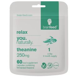Brain Feed Relax Natural Theanine 250mg Capsules 60