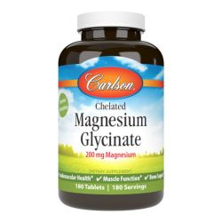 Carlson Labs Chelated Magnesium 200mg Tablets 180