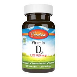 Carlson Labs Vitamin D3 2000iu Softgels 120