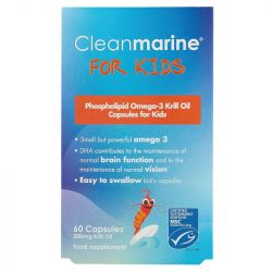 Cleanmarine Krill Oil for Kids 200mg Marine Gelcaps 60