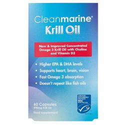 Cleanmarine Krill Oil 50mg Marine Gelcaps 60