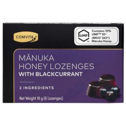 Comvita Manuka Honey Lozenges With Blackcurrant UMF10+ 18g