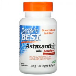 Doctor's Best Astaxanthin with AstaPure 6mg Veg Softgels 90