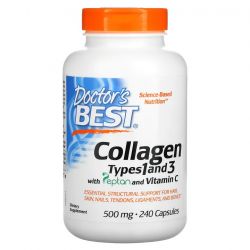 Doctor's Best Collagen Types 1 and 3 with Vitamin C 500mg Caps 240