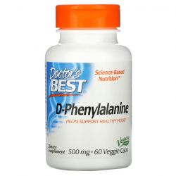 Doctor's Best D-Phenylalanine 500mg Vcaps 60