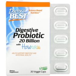 Doctor's Best Digestive Probiotic 20 Billion CFU Vcaps 30