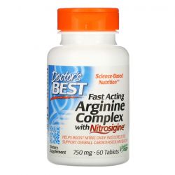 Doctor's Best Fast Acting Arginine Complex with Nitrosigine 750mg Tabs 60