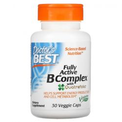 Doctor's Best Fully Active B-Complex with Quatrefolic Vcaps 30