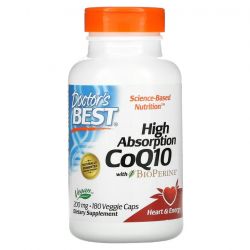 Doctor's Best High Absorption CoQ10 with BioPerine 200mg Vcaps 180