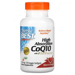 Doctor's Best High Absorption CoQ10 with BioPerine 300mg Veg Softgels 90