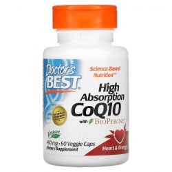 Doctor's Best High Absorption CoQ10 with BioPerine 400mg Vcaps 60