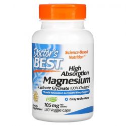 Doctor's Best High Absorption Magnesium 105mg Vcaps 120