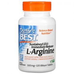 Doctor's Best L-Arginine Sustained + Immediate Release 500mg Tabs 120