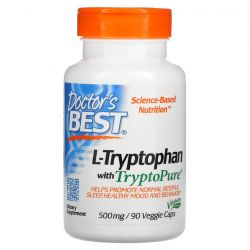 Doctor's Best L-Tryptophan with TryptoPure 500mg Vcaps 90