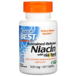 Doctor's Best Time-release Niacin with niaXtend 500mg Tabs 120