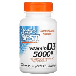 Doctor's Best Vitamin D3 5000iu Softgels 360