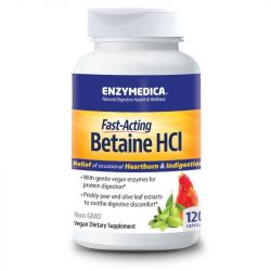 Enzymedica Fast Acting Betaine HCl Caps 120