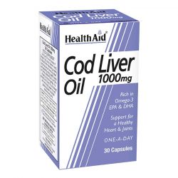 HealthAid Cod Liver Oil 1000mg Vegicaps 30