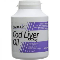 HealthAid Cod Liver Oil 550mg Capsules 180