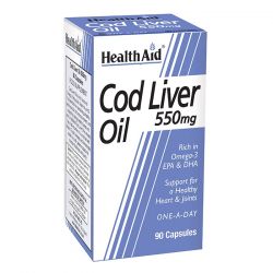 HealthAid Cod Liver Oil 550mg Capsules 90