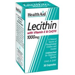 HealthAid Lecithin 1000mg + Vitamin E + CoQ-10 Caps 30