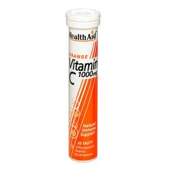 HealthAid Vitamin C 1000mg Orange Effervescent Tabs 20