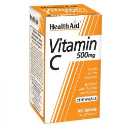 HealthAid Vitamin C 500mg Chewable tablets 100
