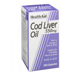 HealthAid Cod Liver Oil 550mg Capsules 250