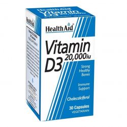 HealthAid Vitamin D3 20,000iu Capsules 30