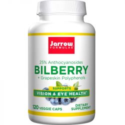 Jarrow Formulas Bilberry + Grapeskin Polyphenols Vegicaps 120