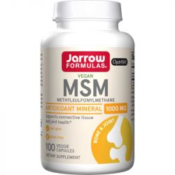 Jarrow Formulas MSM (MethylSulfonylMethane Sulfur) 1000mg Vegicaps 100
