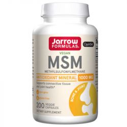 Jarrow Formulas MSM (MethylSulfonylMethane Sulfur) 1000mg Vcaps 200
