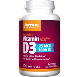 Jarrow Formulas Vitamin D3 1000 IU Softgels 100