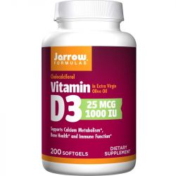 Jarrow Formulas Vitamin D3 1000 IU Softgels 200
