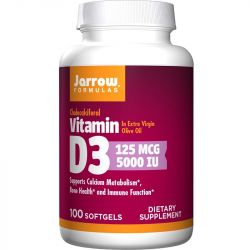Jarrow Formulas Vitamin D3 5000 IU Softgels 100