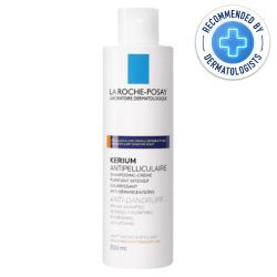 La Roche-Posay Kerium Anti-Dandruff Cream Shampoo for Dry Scalps 200ml recommended by dermatologists