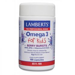 Lamberts Omega-3 for Kids Berry Chew Caps 100