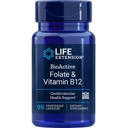 Life Extension BioActive Folate & Vitamin B12 Vegicaps 90