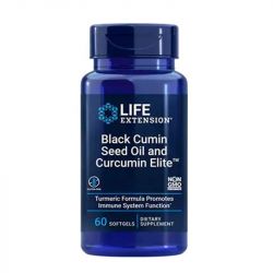 Life Extension Black Cumin Seed Oil and Curcumin Elite Turmeric Extract Softgels 60
