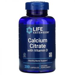 Life Extension Calcium Citrate with Vitamin D Vegicaps 200