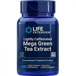Life Extension Lightly Caffeinated Mega Green Tea Extract Vcaps 100