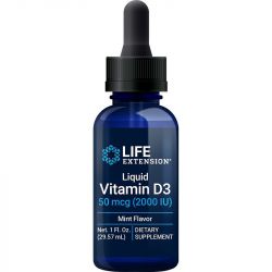 Life Extension Liquid Vitamin D3 50mcg (Mint) 29ml